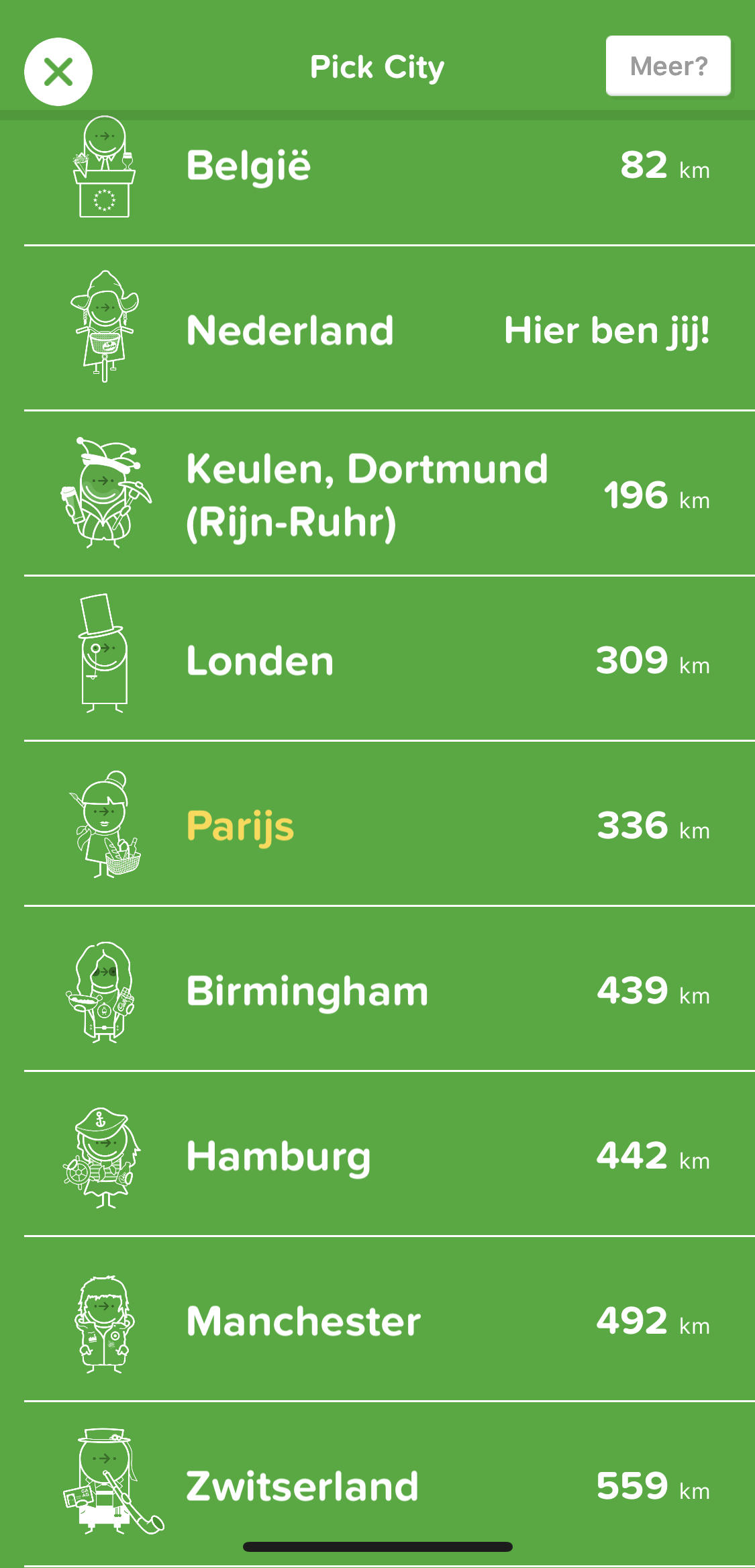 the city mapper app on iphone and android, different cities to choose