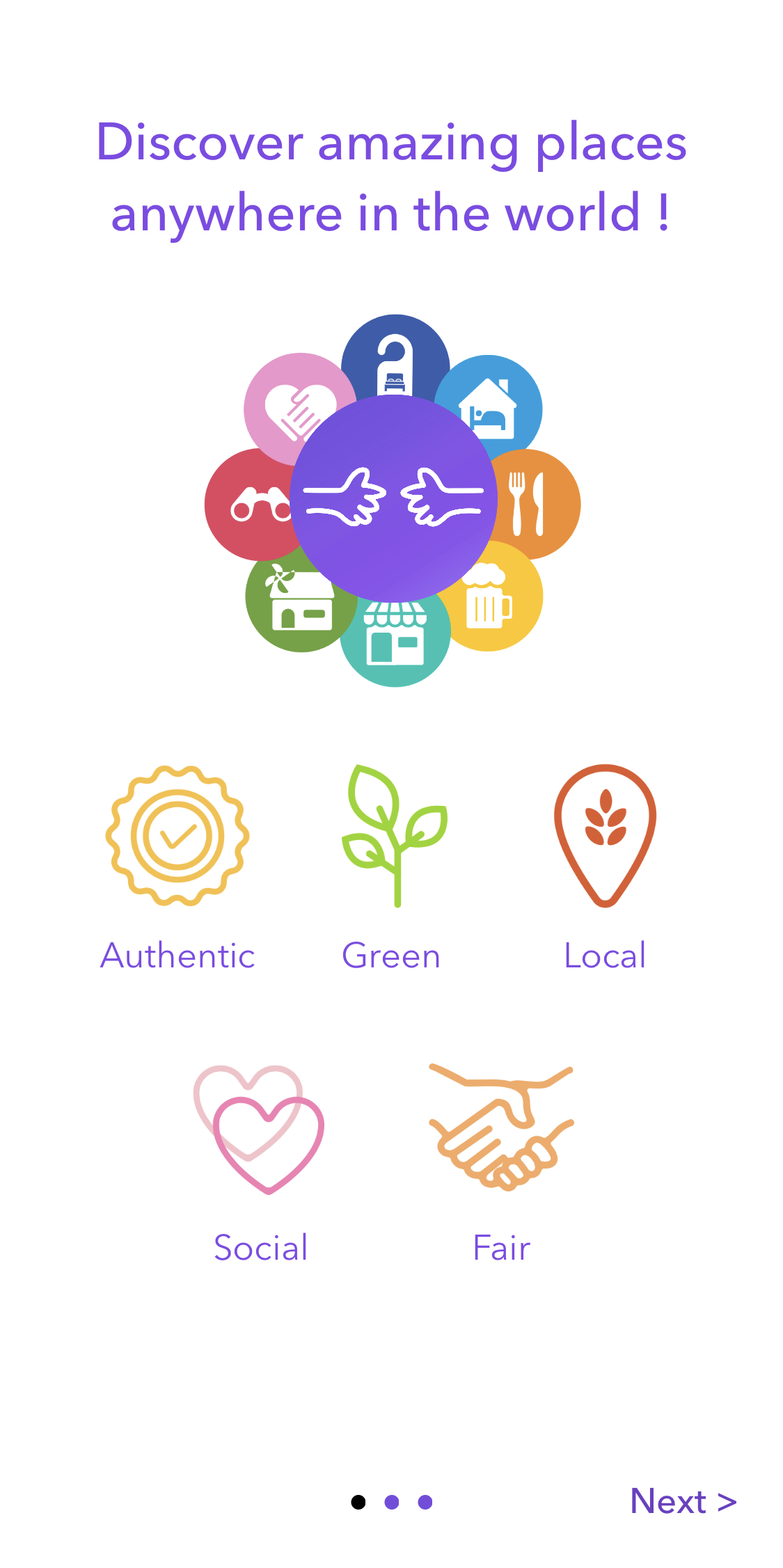 the fair trip app on iphone and android, different subjects to focus on