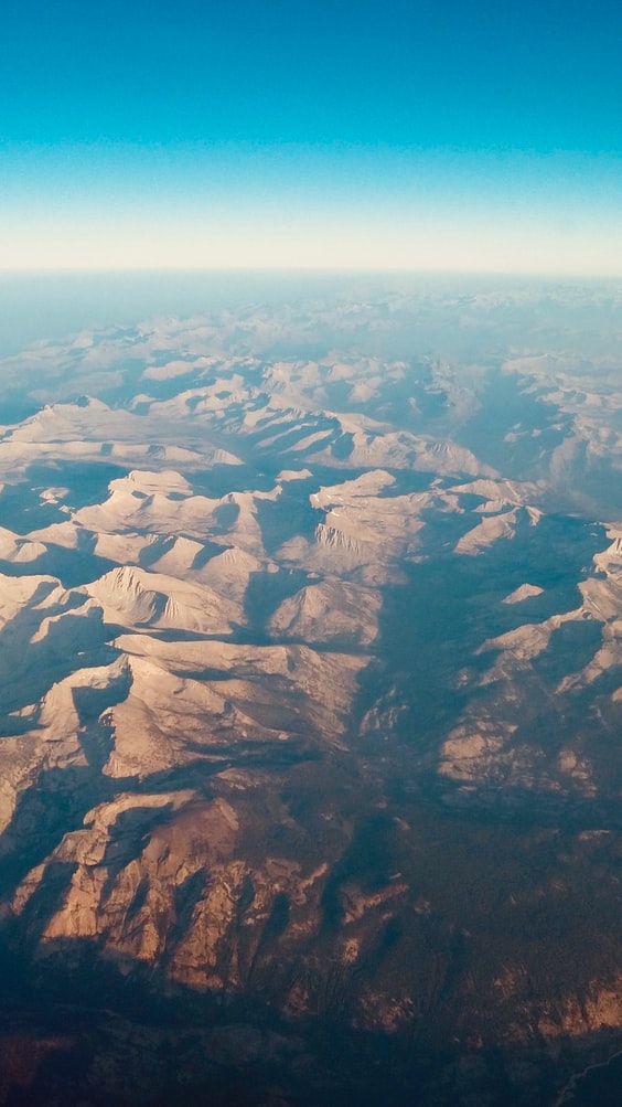 a view over the desert, mountains and sky, travel