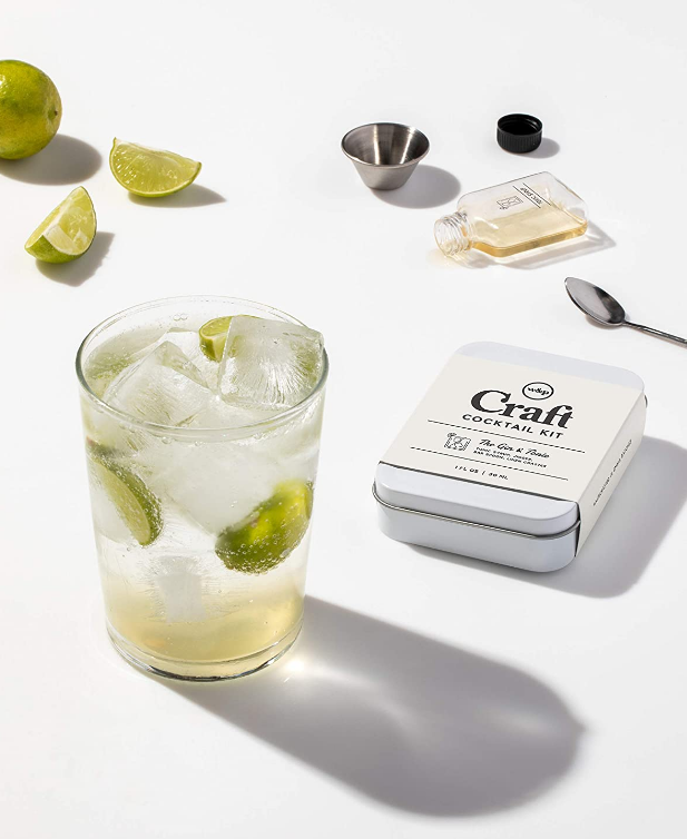 cocktail set, travel set to make cocktails, gin & tonic set