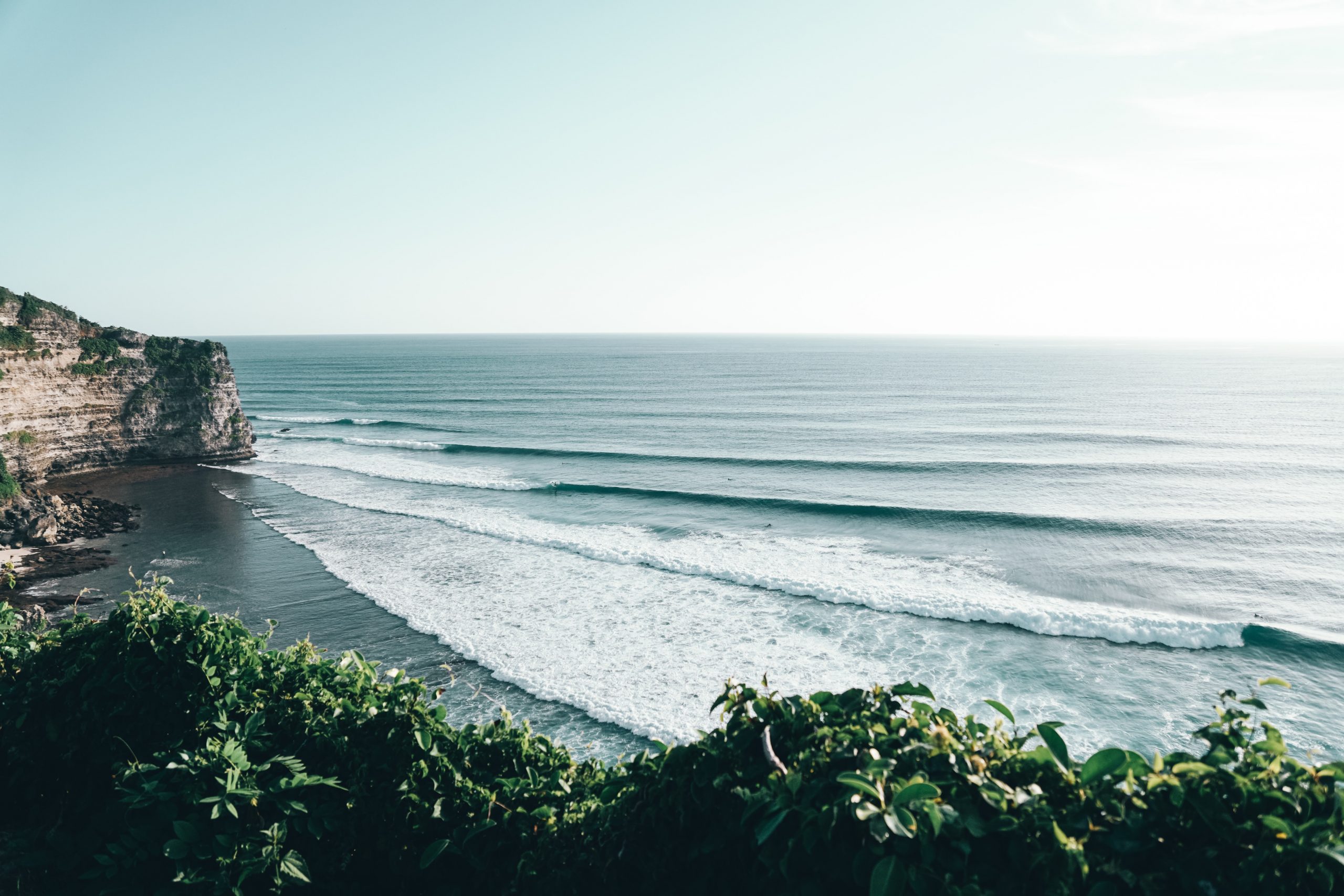a view over the ocean in uluwatu