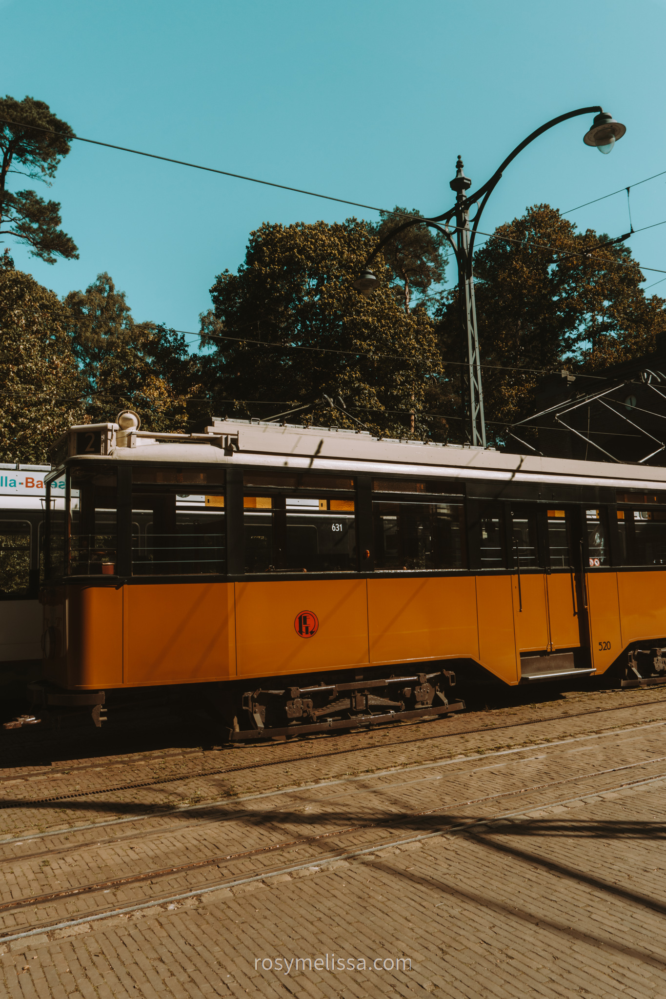 an old tram of the netherlands, yellow tram