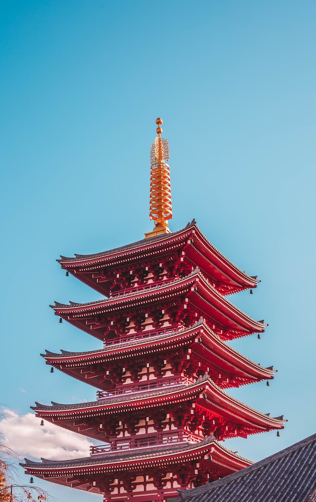 red temple in asia